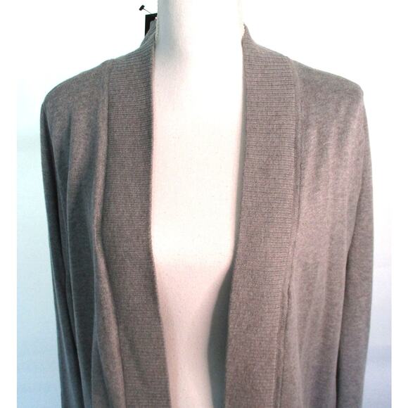 Worthington Women's Plus Long Sleeve Gray Open Front Cardigan Sweater NWT 1X - Picture 2 of 10